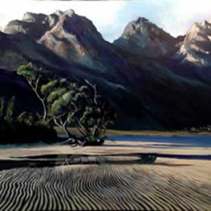 Lake Pedder beach 1968