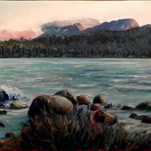 A Lake and Four Mountains