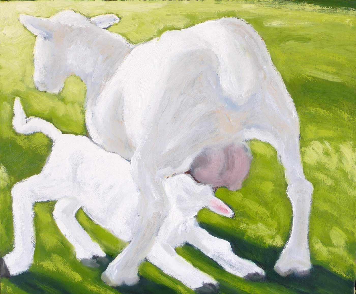 Spring – Natalie and her lamb