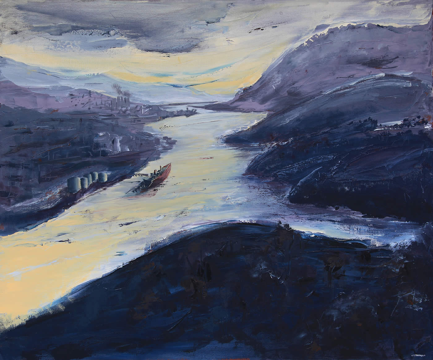 Towards Risdon, Derwent from the North