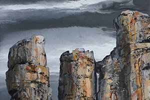 Peninsula Pillars 1, 2014, Acrylic, 80x40cm